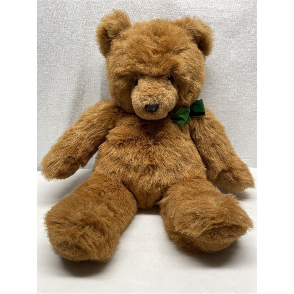 Vintage 1987 JCPenney Gund Teddy Plush Bear Stuffed Animal 22in Christmas Brown